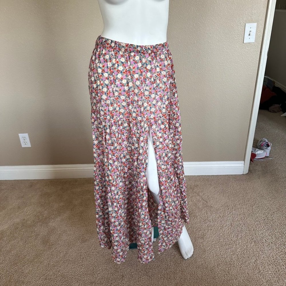 BillaBong Women’s Floral Salty Blonde Free Love Maxi Skirt